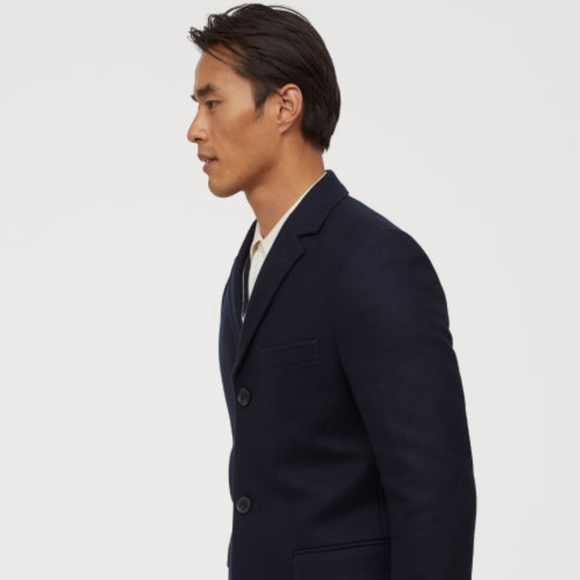 Men H&M double breasted 36R cashmere coat - Picture 3 of 8